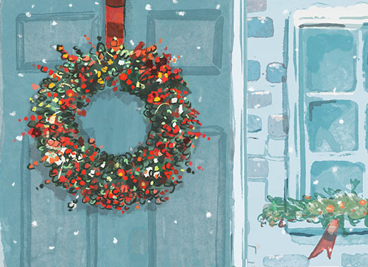 House Wreath Tim Card Cover