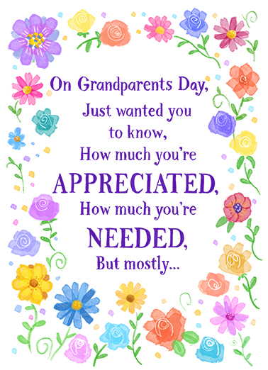 How Much You're Loved GP Grandparents Day Ecard Cover