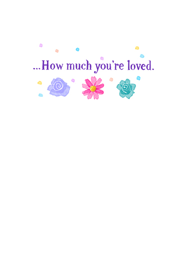 How Much You're Loved GP Lettering Card Inside