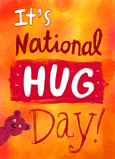 Hug Day Hug Card Cover