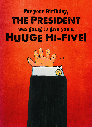 Huge High Five 5x7 greeting Ecard Cover