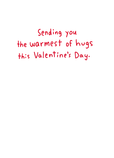 Hugging Penguins Valentine's Day Card Inside