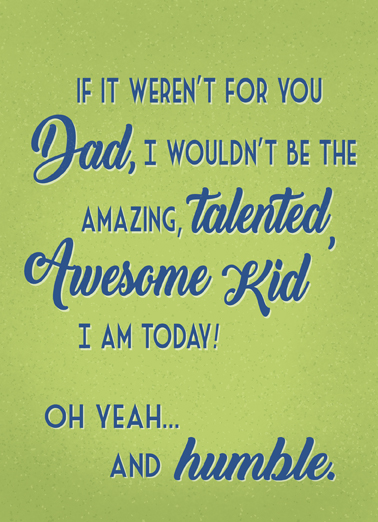 Humble Dad Father's Day Ecard Cover