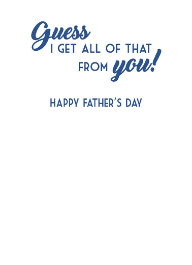 Humble Dad Lettering Card Inside