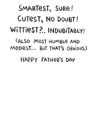 Humble and Modest  Card Inside