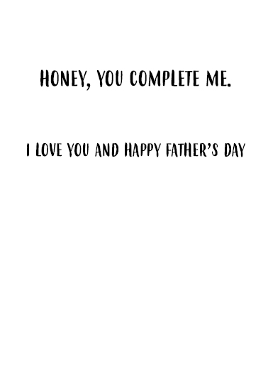 Husband Selfie Father's Day Ecard Inside