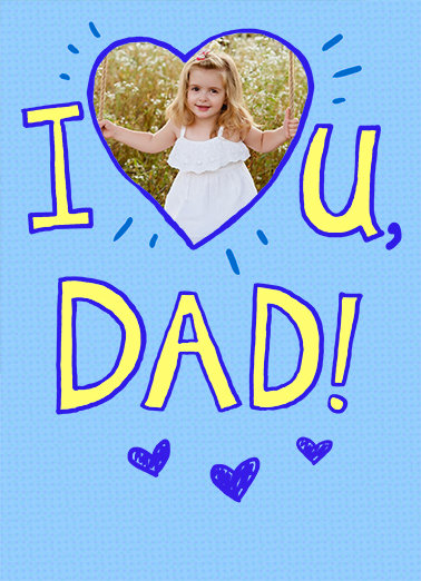 I Heart Dad FD For Dad Card Cover