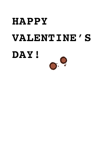 I Love Chocolate Valentine's Day Card Inside
