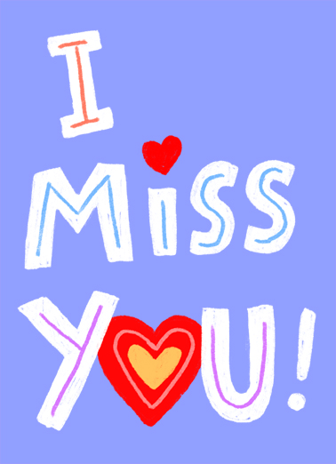 I Miss You BDAY Miss You Card Cover