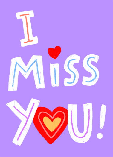 I Miss You Lots Miss You Card Cover