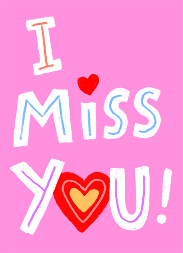 I Miss You VAL Valentine's Day Ecard Cover