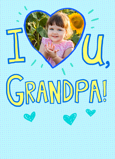I heart grandpa FD Father's Day Card Cover