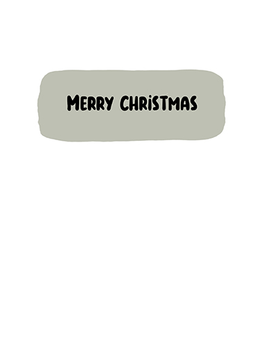 Iced Latte Snowman Christmas Card Inside
