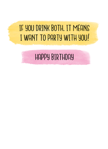 If You Drink Birthday Card Inside