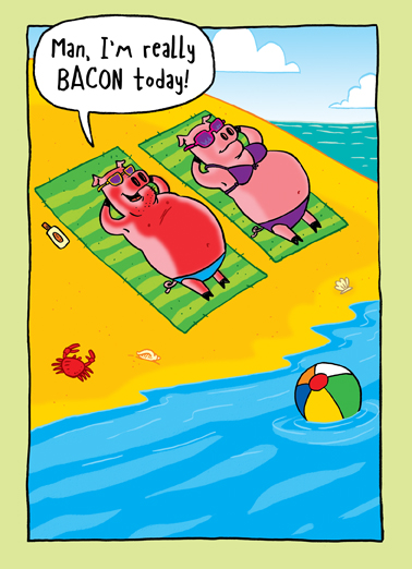 Im Bacon Funny Animals Card Cover