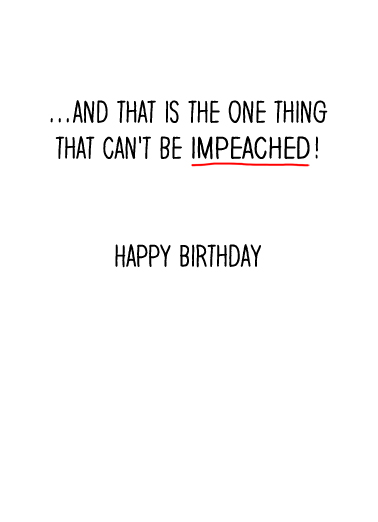 Impeached Cartoons Card Inside