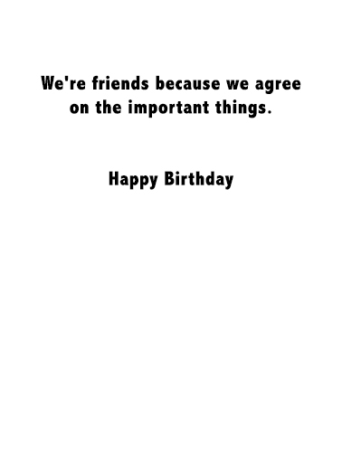 Important Things Birthday Ecard Inside