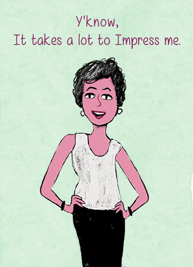 Impress Me Funny Card Cover