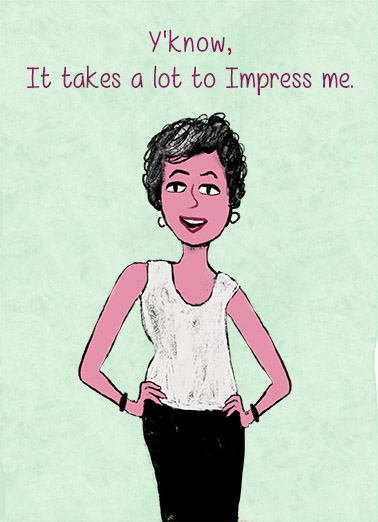 Impress Me Birthday Card Cover