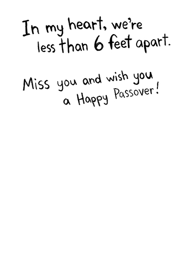 In My Heart Passover Miss You Card Inside