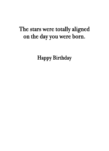 In the Stars Birthday Card Inside