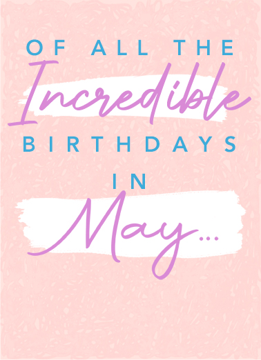 Incredible May  Ecard Cover