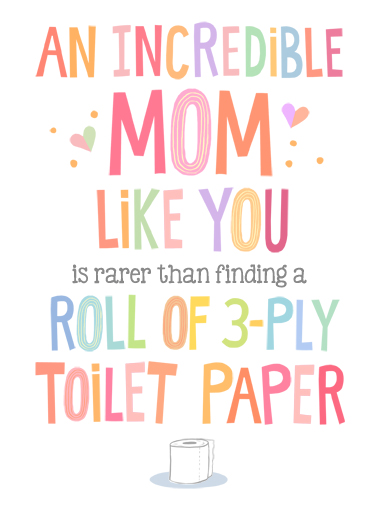 Incredible Mom Lettering Card Cover