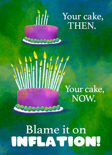 Inflation Explained Birthday Ecard Cover