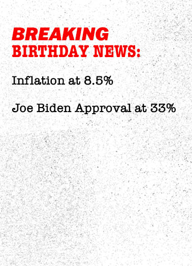 Inflation News Birthday Ecard Cover