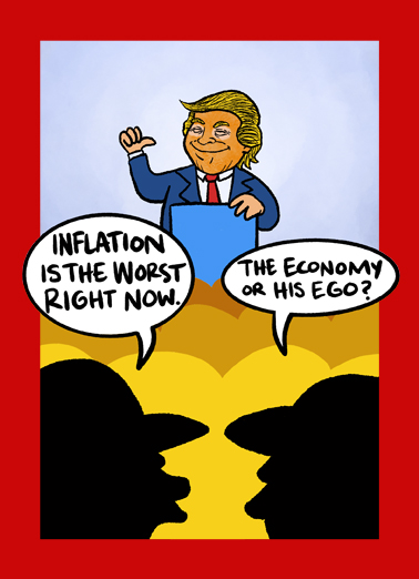 Inflation Of Ego Illustration Card Cover