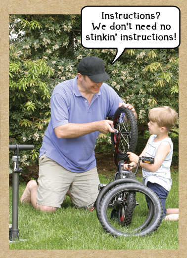 Instructions From Son Ecard Cover