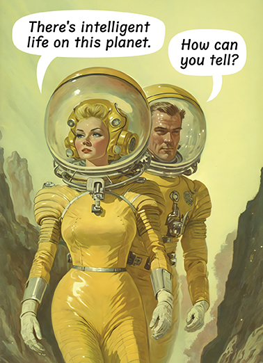 Intelligent Life Women Birthday Card Cover