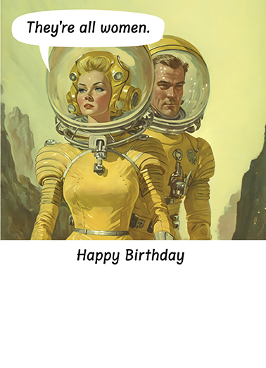 Intelligent Life Women Birthday Card Inside