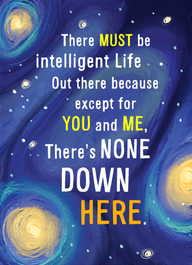 Intelligent Life Humorous Card Cover