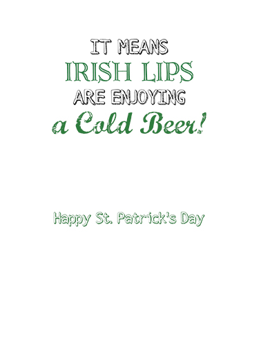 Irish Eyes Smiling St. Patrick's Day Card Inside