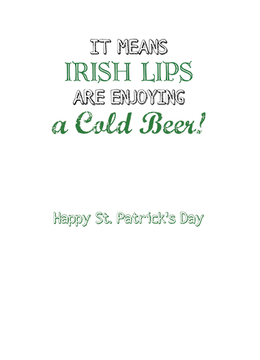 Irish Eyes Smiling Toasts Card Inside