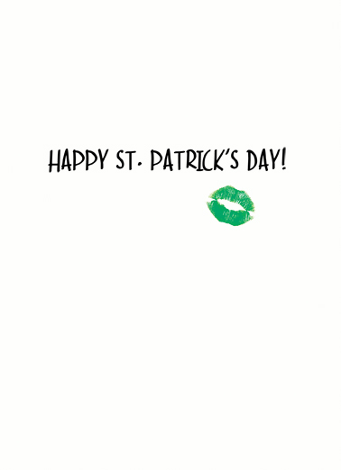 Irish Frog St. Patrick's Day Card Inside