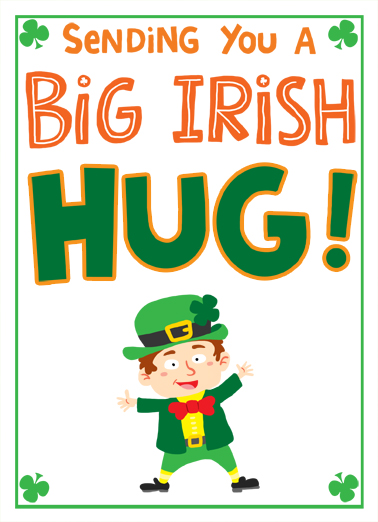 Irish Hug St. Patrick's Day Card Cover