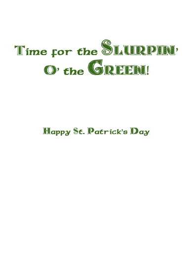 Irish Lass St. Patrick's Day Card Inside