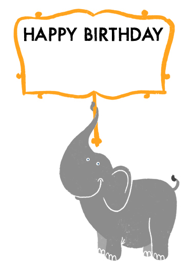 Irrelephant 5x7 greeting Card Cover