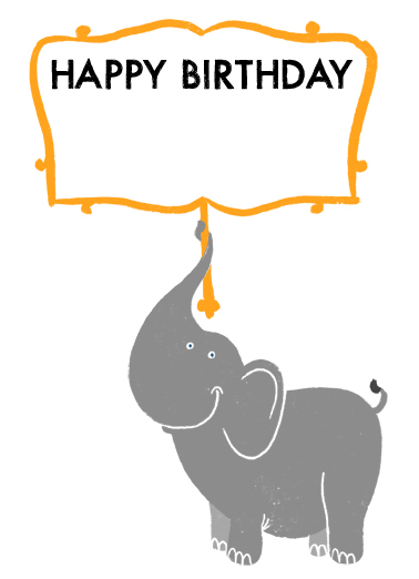 Irrelephant 5x7 greeting Ecard Cover