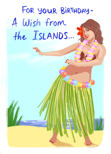 Island Wish Birthday Card Cover