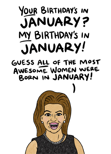 January Best Birthday  Ecard Cover