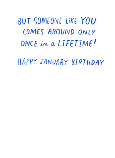 January Birthday Comes Around  Ecard Inside