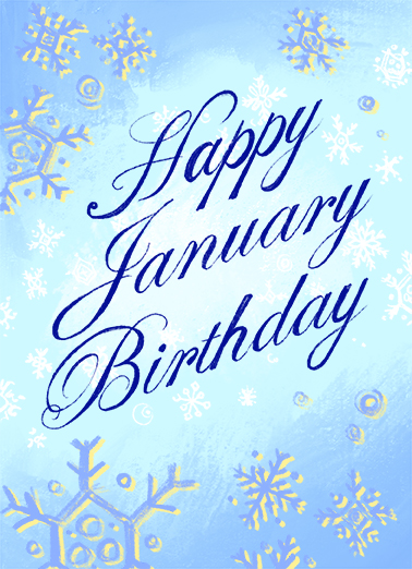January Birthday Winter January Birthday Ecard Cover