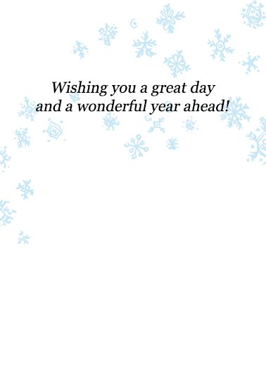 January Birthday Winter  Ecard Inside