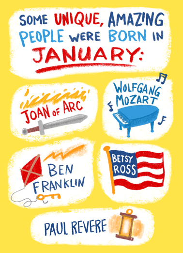 January People January Birthday Ecard Cover