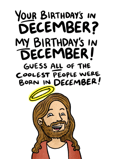 Jesus Best Birthday December Birthday Card Cover