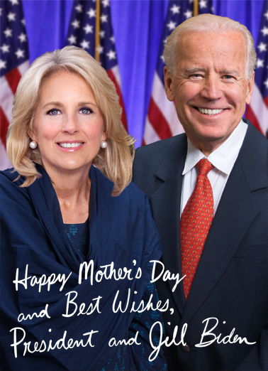 Jill and Joe Biden MD Mother's Day Card Cover