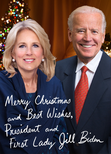 Jill and Joe Biden XMAS Christmas Ecard Cover